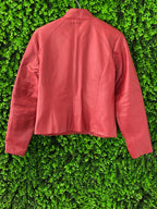 Oviesse Red Faux Leather Zip-Up Jacket