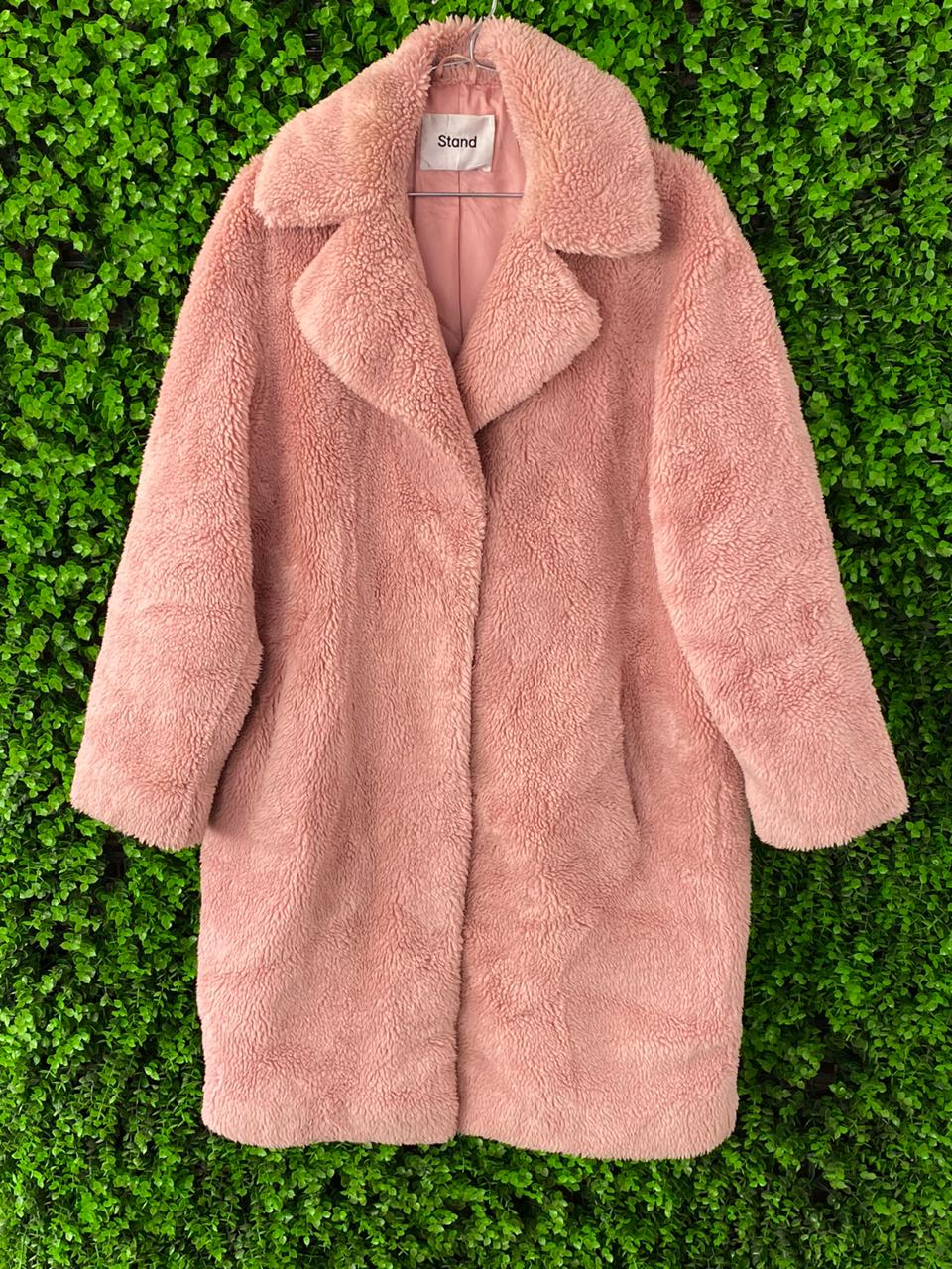 Stand Dusty Pink Teddy Coat
