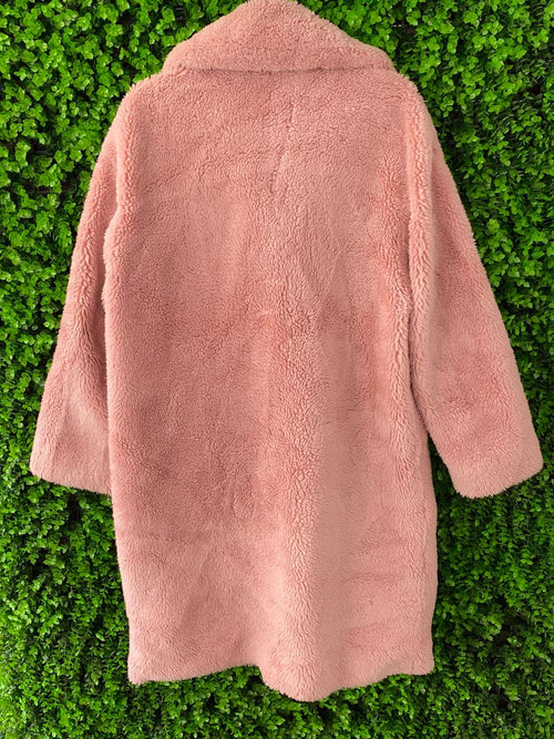Stand Dusty Pink Teddy Coat