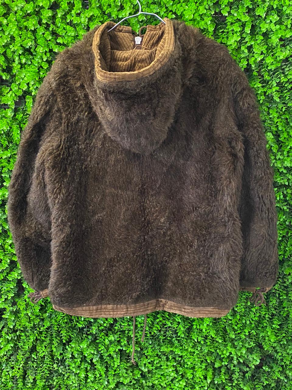Verdas Modell Brown Faux Fur Hooded Jacket