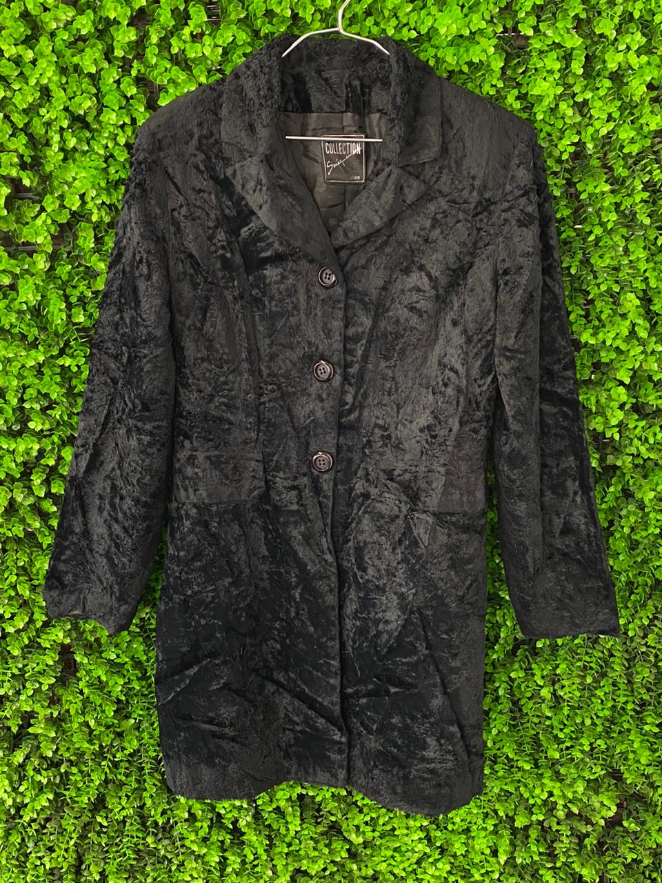 Collection Simone Paris Black Faux Fur Coat