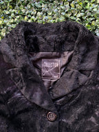 Collection Simone Paris Black Faux Fur Coat