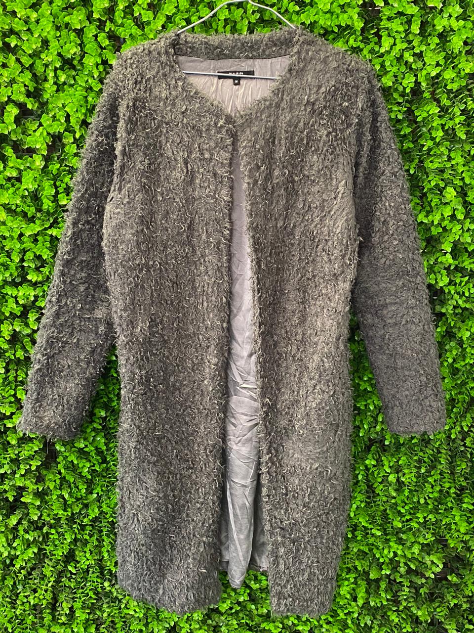 M.A.P.P Jeans Grey Textured Longline Cardigan Coat