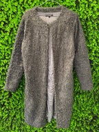 M.A.P.P Jeans Grey Textured Longline Cardigan Coat