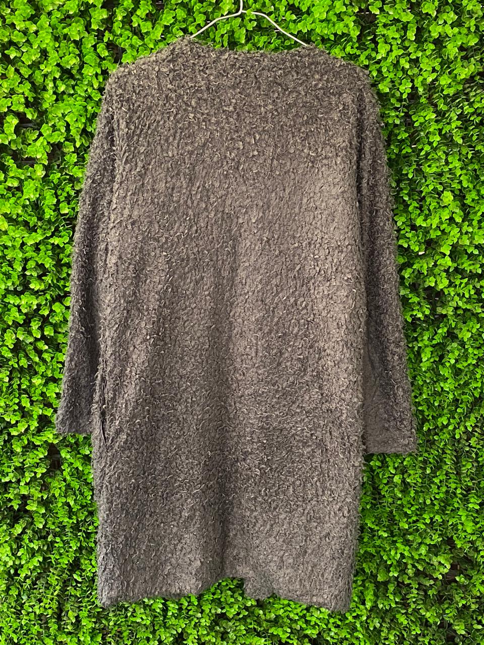 M.A.P.P Jeans Grey Textured Longline Cardigan Coat