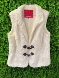 Manguun Cream Faux Fur Toggle Vest