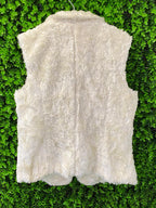 Manguun Cream Faux Fur Toggle Vest