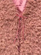 Dusty Pink Shaggy Faux Fur Vest