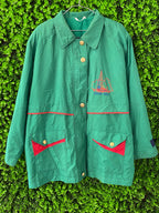 Vintage Green Sailing Race Jacket