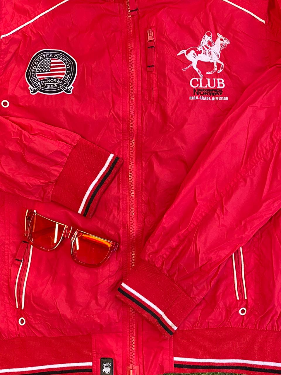 Cigale Men Red Royal Polo Windbreaker Jacket