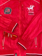 Cigale Men Red Royal Polo Windbreaker Jacket