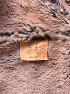 Leidiro Taupe Faux Suede Faux Fur Jacket