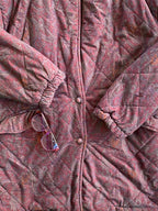Burgundy Paisley Hooded Coat
