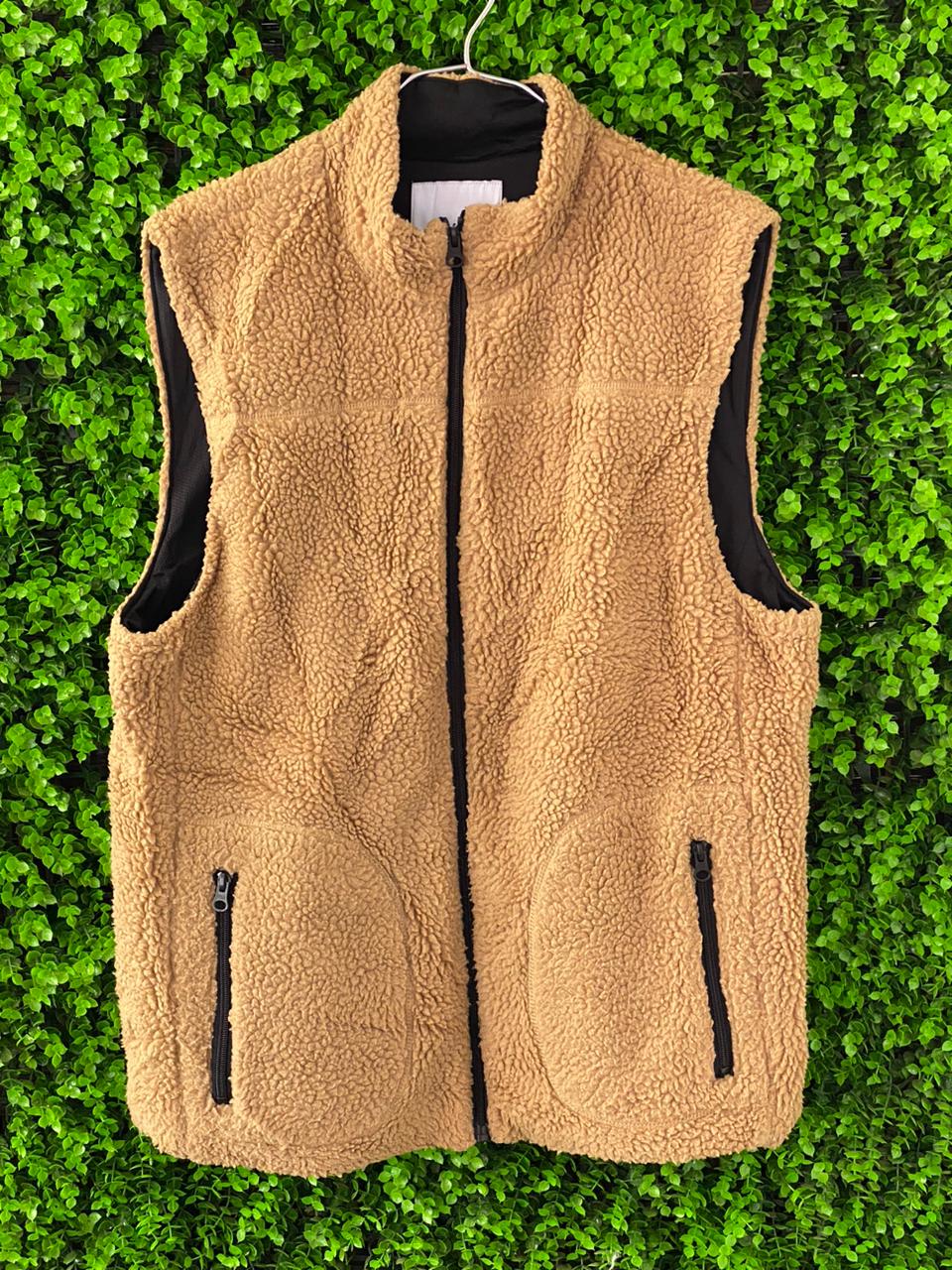 Pull&Bear Camel Teddy Gilet