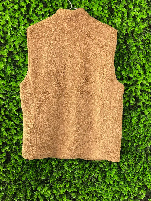 Pull&Bear Camel Teddy Gilet