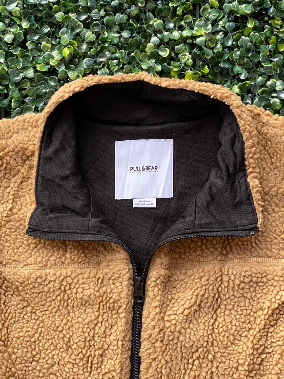 Pull&Bear Camel Teddy Gilet