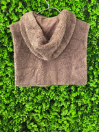 Modenao Taupe Teddy Hooded Vest