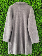 Grey Teddy Longline Coat