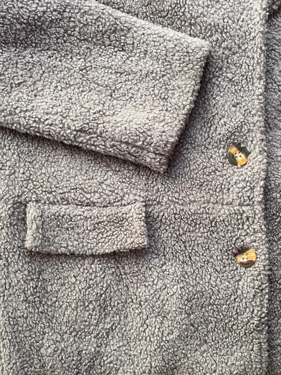 Grey Teddy Longline Coat