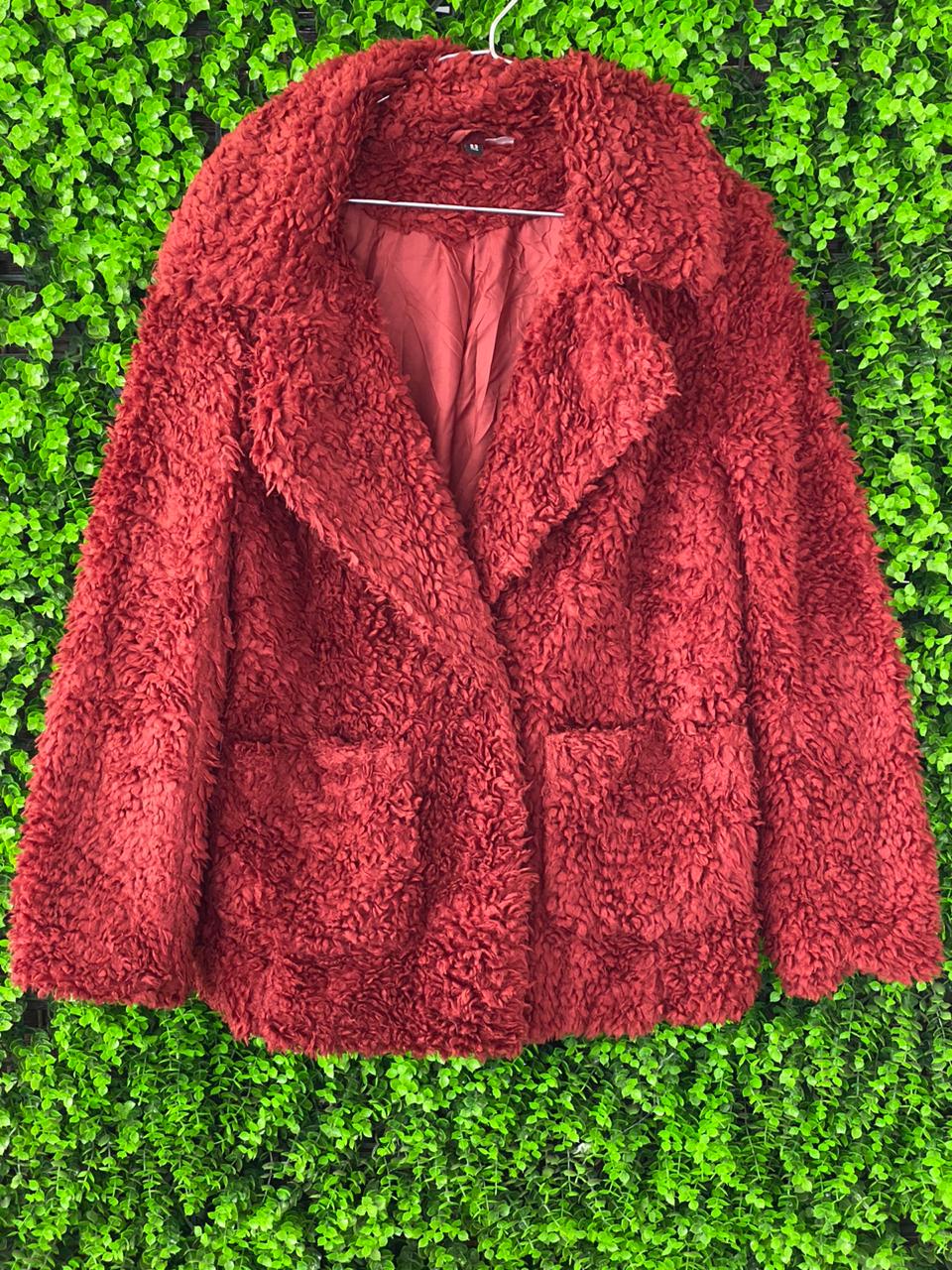 H&M Red Teddy Jacket