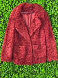 H&M Red Teddy Jacket