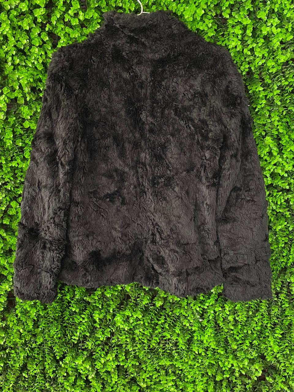 H&M Black Faux Fur Jacket