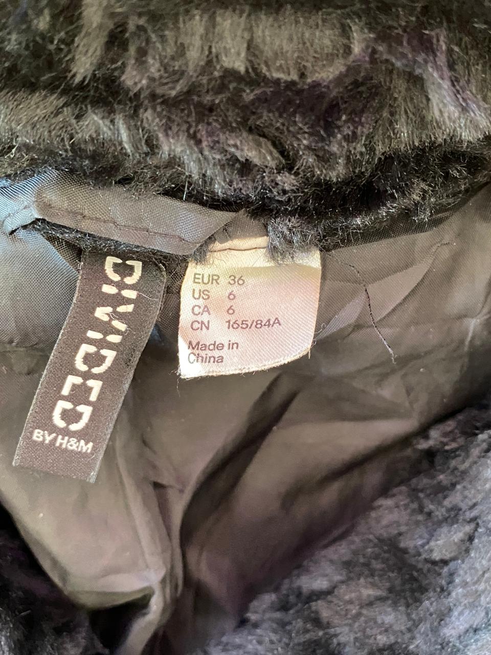 H&M Black Faux Fur Jacket