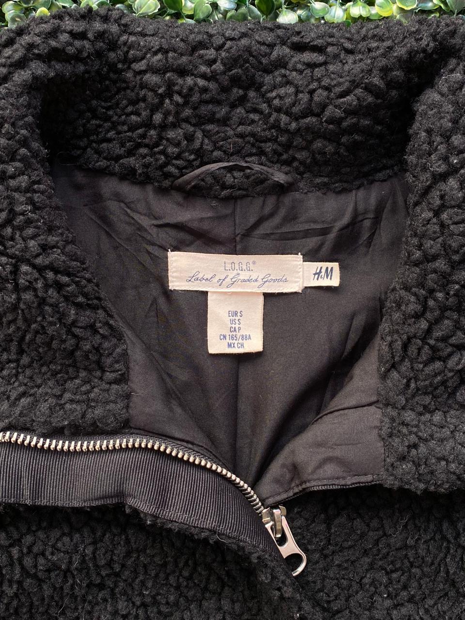 H&M L.O.G.G. Black Teddy Jacket