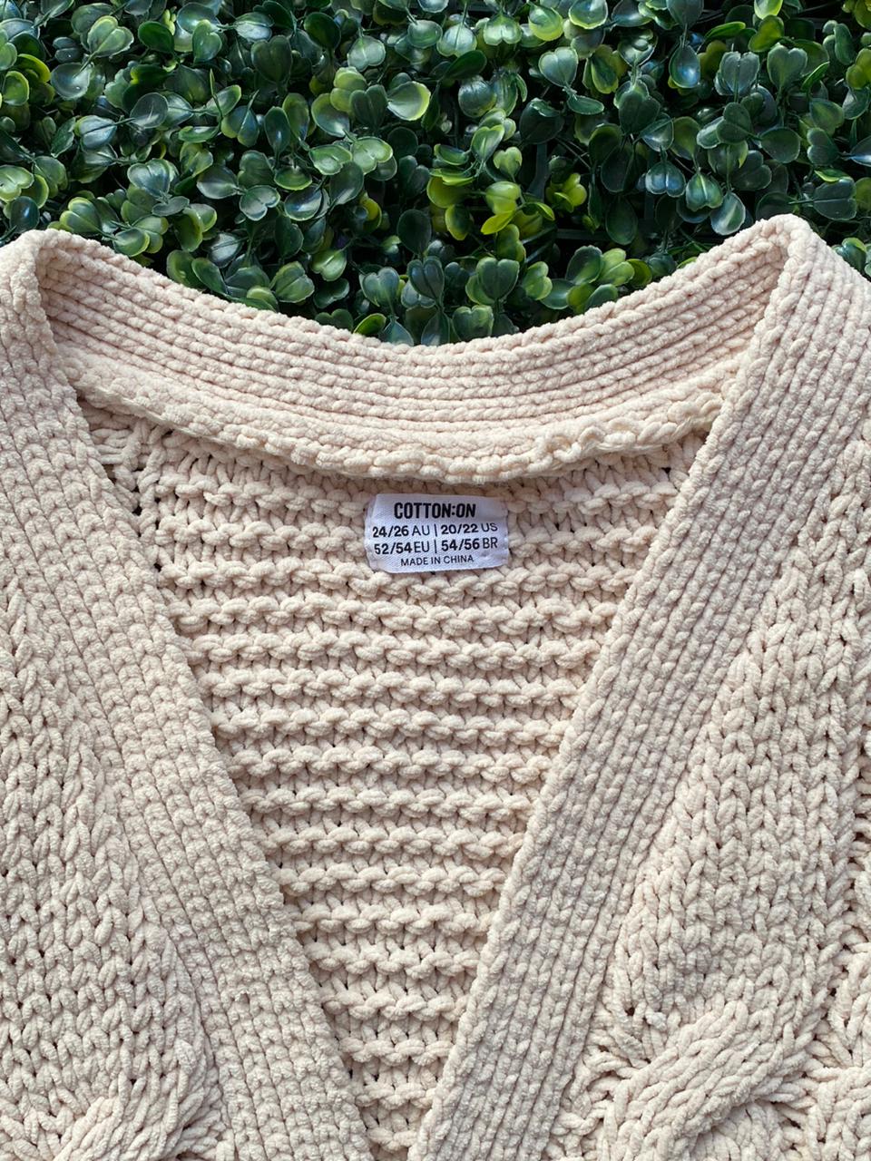 Cotton On Cream Chunky Knit Cardigan