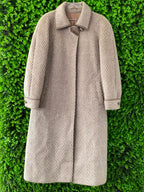 Vintage Herringbone Wool Coat