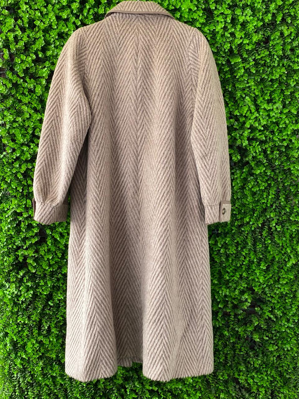 Vintage Herringbone Wool Coat