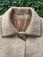 Vintage Herringbone Wool Coat