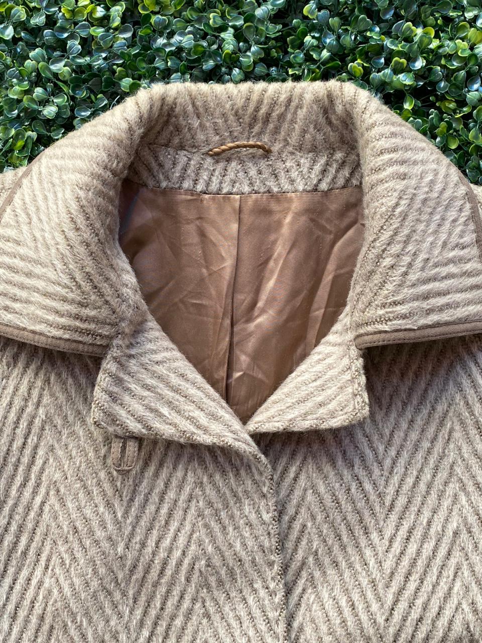 Vintage Herringbone Wool Coat