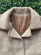 Vintage Herringbone Wool Coat