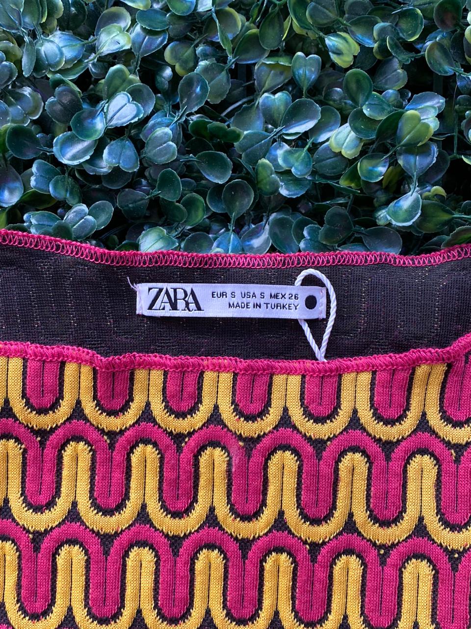 Zara Geometric Knit Mini Dress