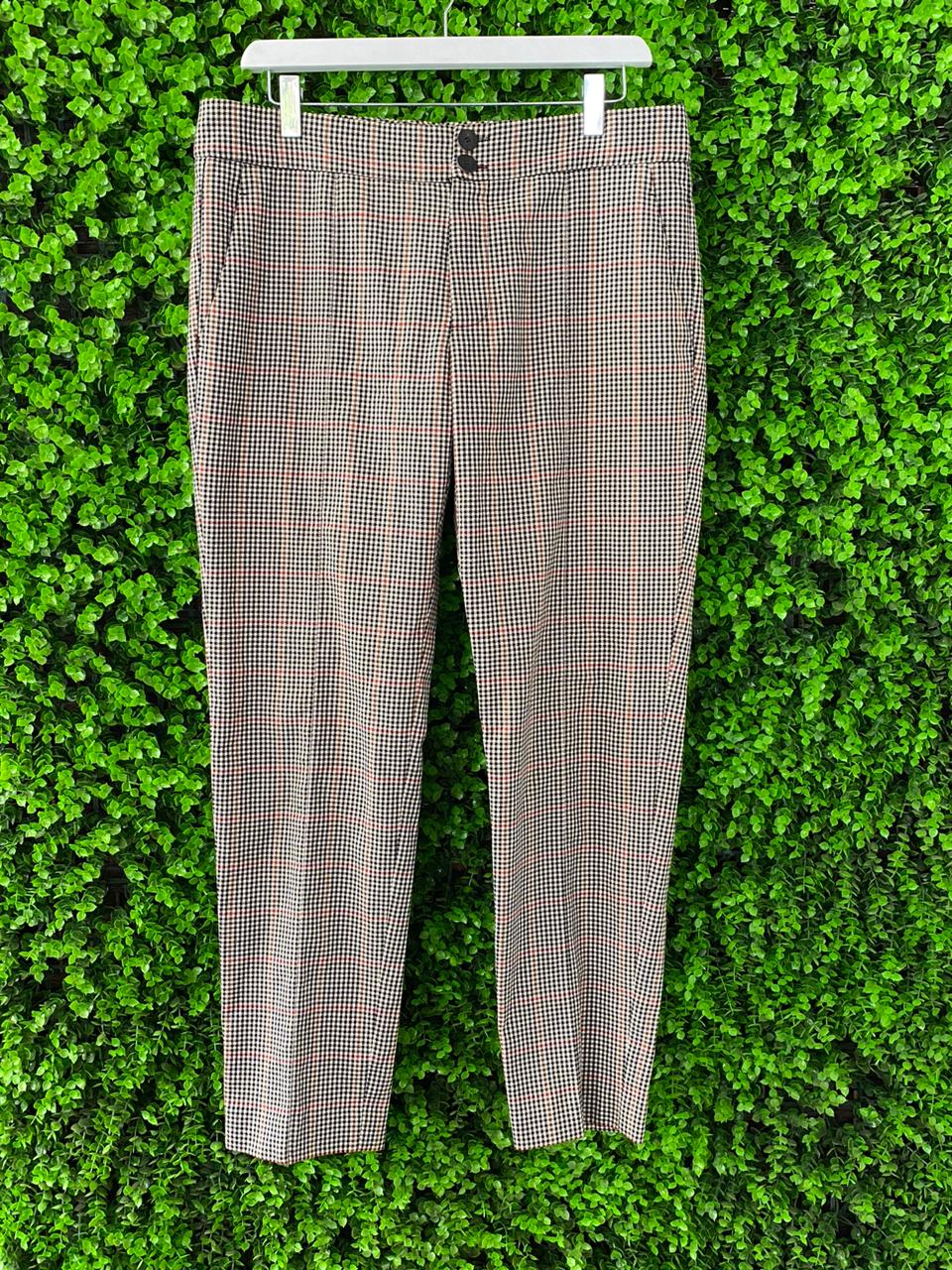Mango Suit Check Tailored Pants