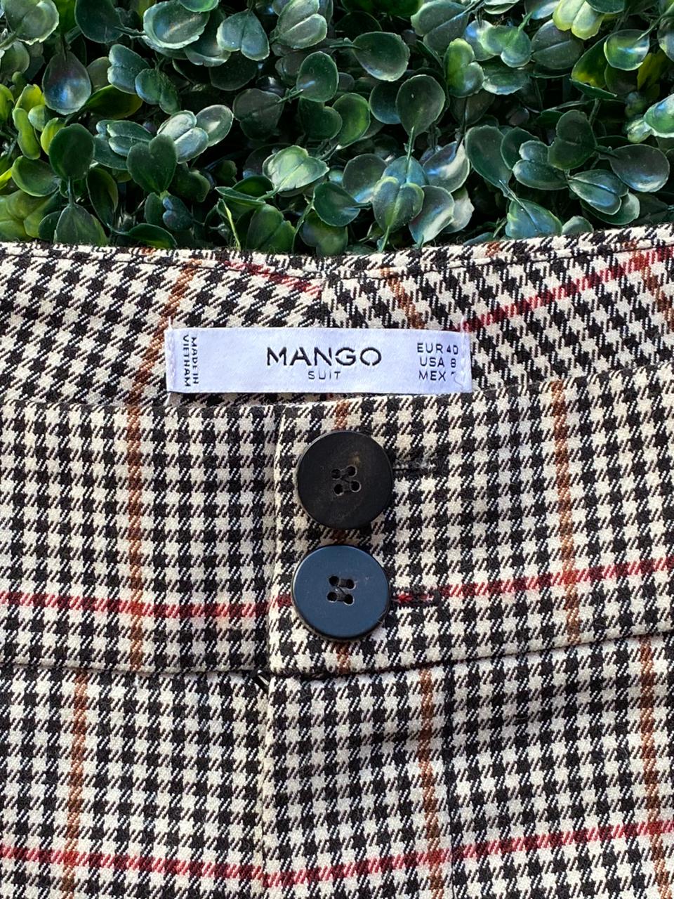 Mango Suit Check Tailored Pants