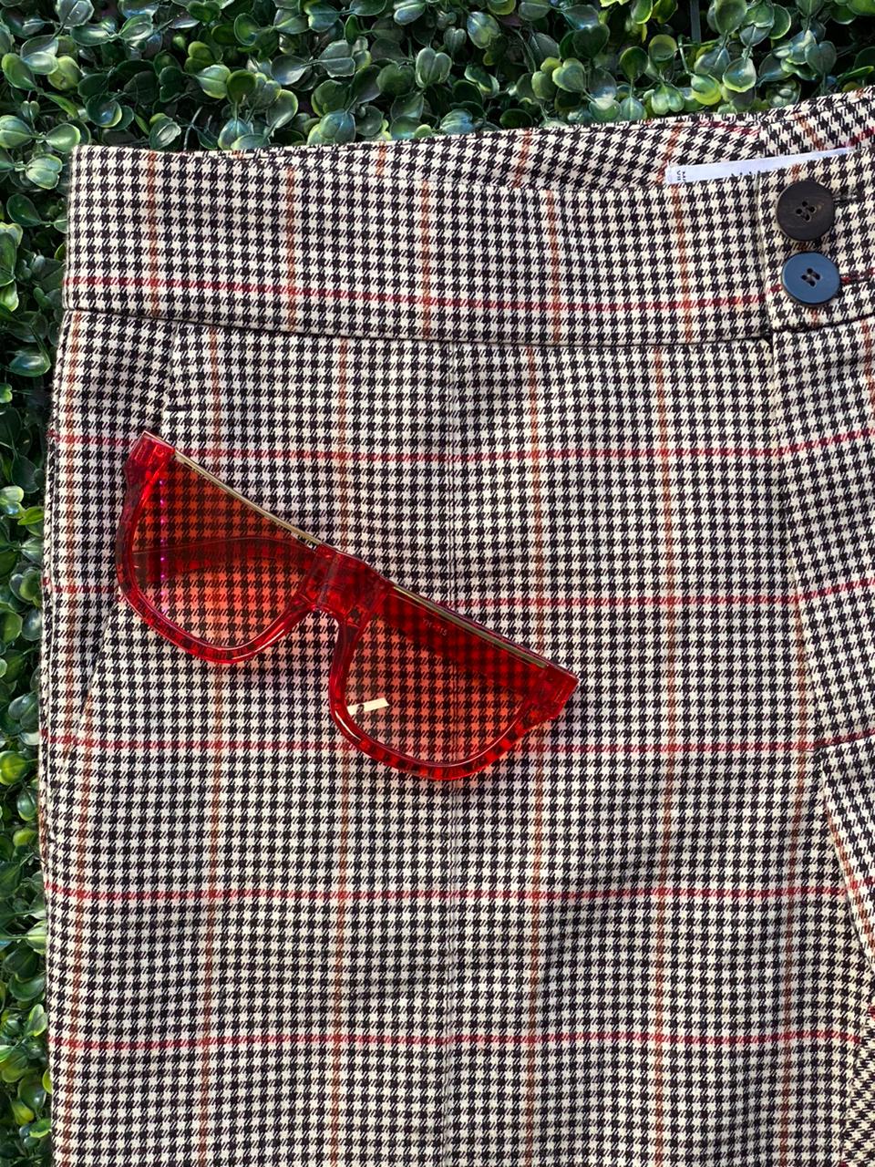 Mango Suit Check Tailored Pants