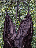 Zara Black Velvet Plunge Mini Dress