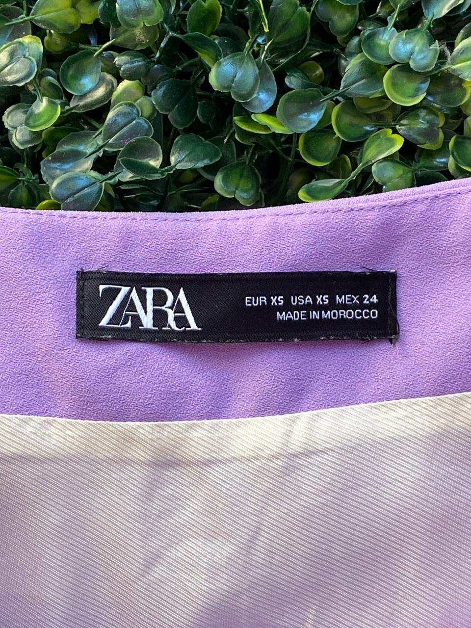 Zara Lilac Tie-Waist Mini Skirt