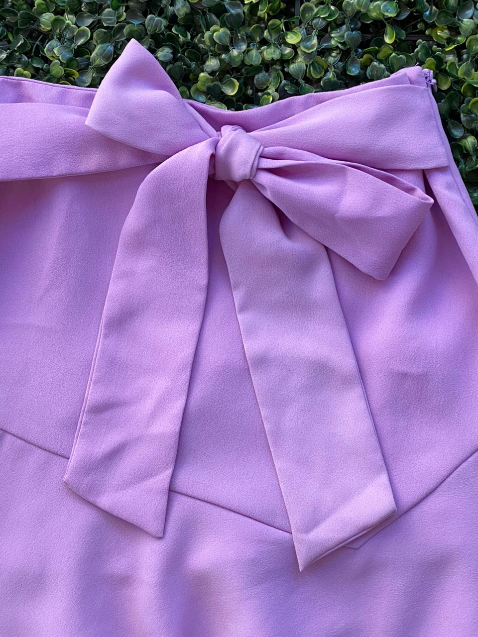 Zara Lilac Tie-Waist Mini Skirt