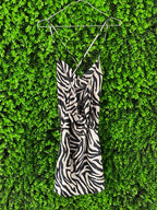 H&M Divided Zebra Print Slip Dress