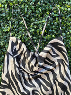 H&M Divided Zebra Print Slip Dress