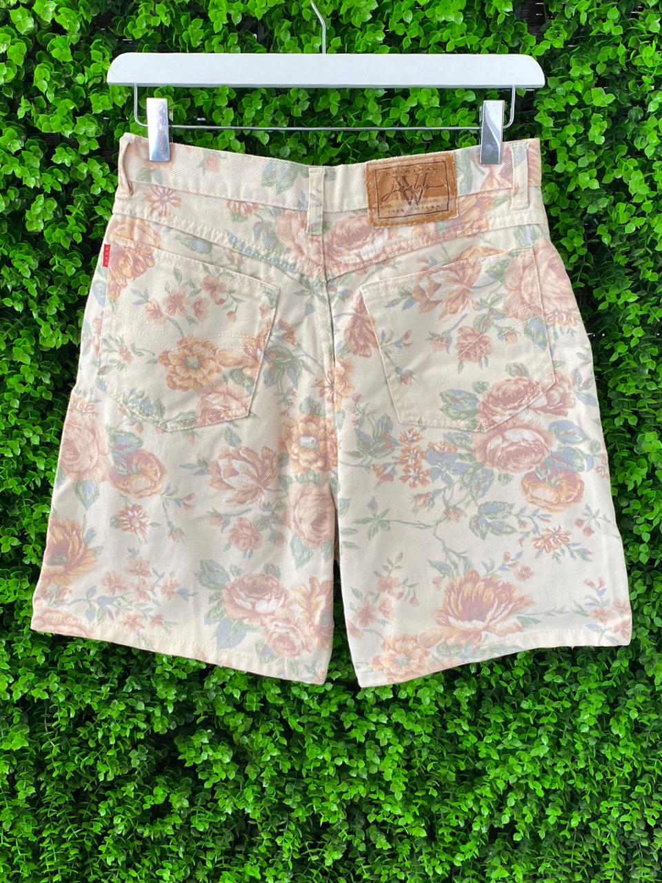 Vintage Woolworths Floral Denim Shorts