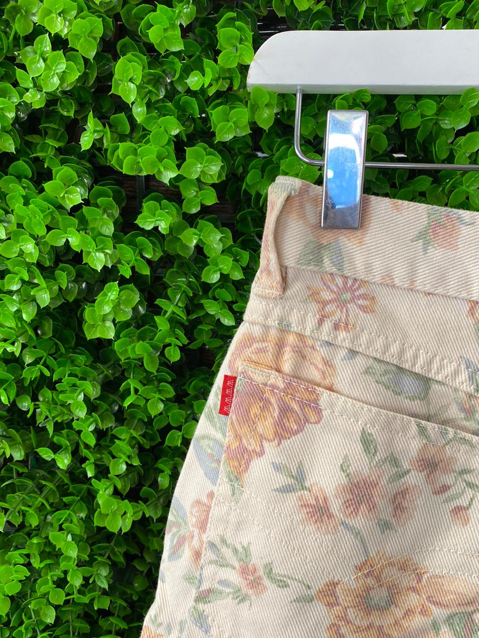 Vintage Woolworths Floral Denim Shorts
