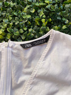 Zara White Tiered Mini Dress