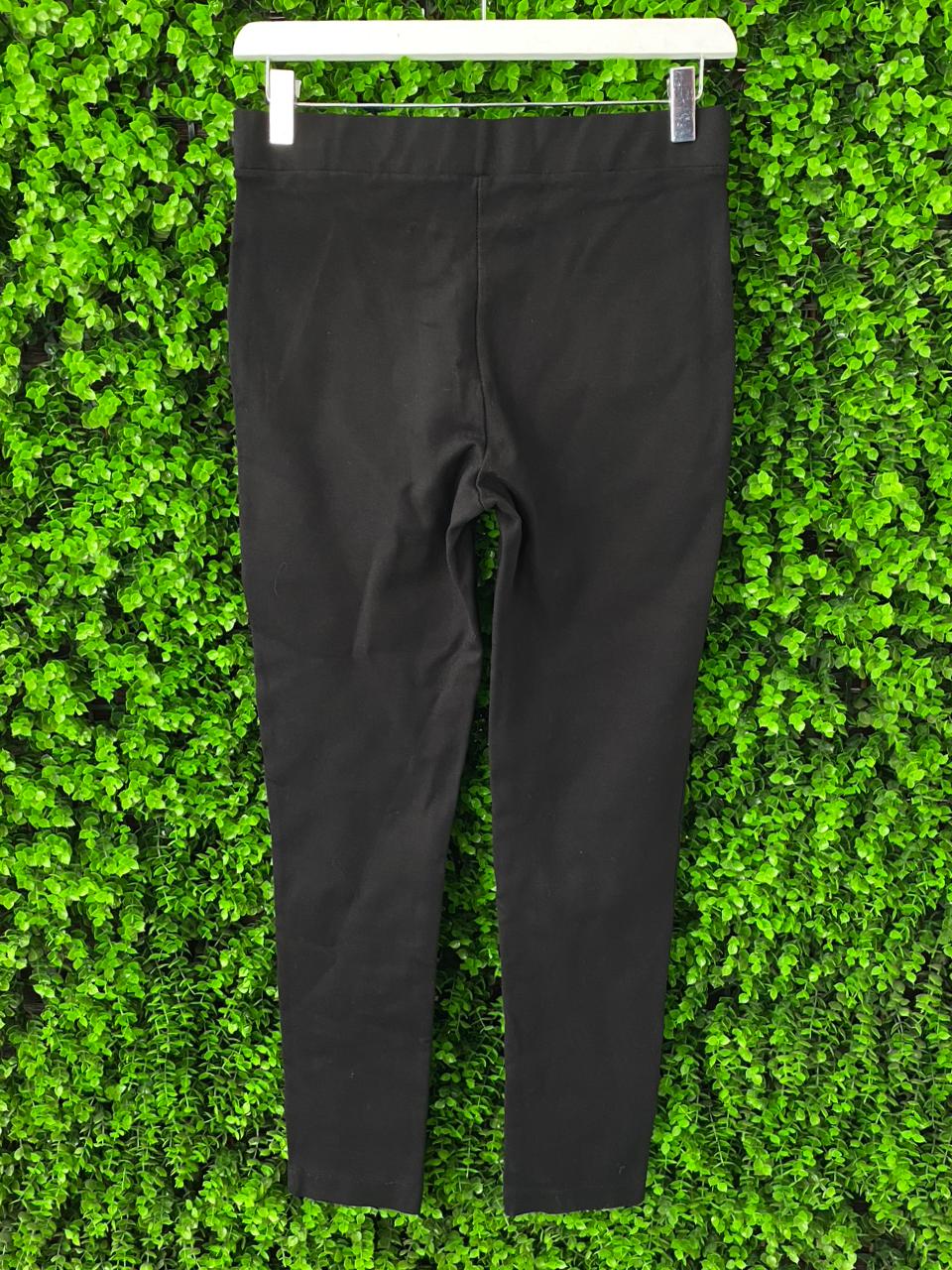 Zara Basic Black Eyelet Waist Pants