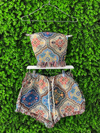 Tapestry Print Two-Piece Set