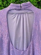 H&M Lilac Sequin Open-Back Dress