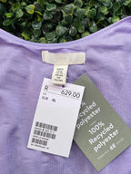H&M Lilac Sequin Open-Back Dress